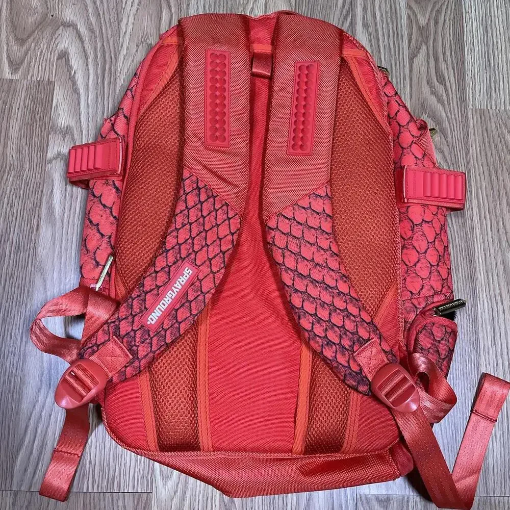 Sprayground Rython Backpack Red October Scale Pattern Bag - Picture 4 of 6